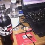 Coca Cola Zero og Ritter Sport med Marcipan